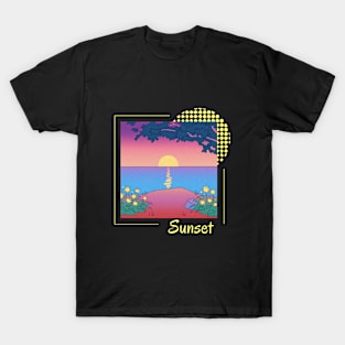 Beautiful Beach Sunset View T-Shirt